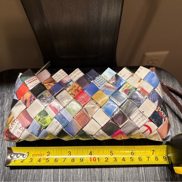 Recycled Magazine Upcycled Clutch - Picture 6 of 7